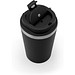 SPITZ. Reisebecher aus Edelstahl (90 % recycelt) und Außenwand aus PP mit matter Oberfläche 440 ml, Schwarz