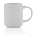 Stapelbare Keramiktasse, weiß