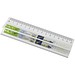 Sticky-Mate® Haftnotizen mit gedrucktem 15 cm Lineal aus recyceltem Material, weiss, 25 pages