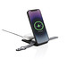 Swiss Peak 15W 3-in-1 magnetischer Wireles Charger aus rPU, schwarz