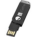 Swivel Rectangular USB-Stick, schwarz, 16GB