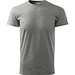 T-Shirt Herren Basic, S, dunkelgrau melliert