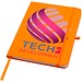 Teak A5 Hardcover Notizbuch, liniert, aus recyceltem Material, orange