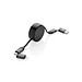 Terra aufrollbares 6-in-1-Kabel aus RCS recyceltem Aluminium, grau