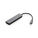 Terra Hub aus RCS recyceltem Aluminium mit HDMI-Input, grau