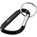 Timor Karabiner Schlüsselanhänger aus recyceltem Aluminium, schwarz