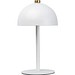 Tischlampe aus Edelstahl , weiß