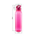 Trinkflasche Active Wave, 650 ml, transparent-blau/standard-blau PP