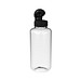 Trinkflasche Junior, 1,0 l, transparent/schwarz