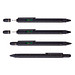 TROIKA® Construction-Pen, schwarze Mine, mattschwarz-gold