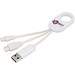 Troop 4-in-1 Ladekabel aus recyceltem Kunststoff, weiss