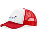 Trucker Kappe mit 5 Segmenten, rot,weiss