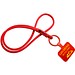 Tubyard Lanyard mit Telefonhalterung und elastischem Band, rot