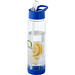 Tutti frutti Tritan Trinkflasche mit Fruchtsieb, 740 ml, transparent,blau