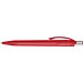 uma® BEAT transparent Druckkugelschreiber, rot