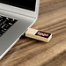 USB-Stick Holz mit Leuchtlogo, 8 GB, ahorn