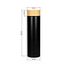 Vakuumflasche Astana, 450 ml, schwarz/natur