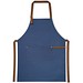 VESPER. Schürze aus 100% Canvas-Baumwolle (300 g/m²) mit Metalldetails, Blau