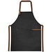 VESPER. Schürze aus 100% Canvas-Baumwolle (300 g/m²) mit Metalldetails, Schwarz