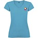 Victoria T-Shirt mit V-Ausschnitt für Damen, türkis, 3XL