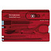 VICTORINOX Multifunktions-Set SwissCard, rot/transparent