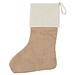 Weihnachtssocke aus Jute, beige