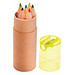 Werbe-Set: 150 Teile Buntstiftebox mit Spitzer, inkl. Druck, gelb