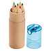 Werbe-Set: 150 Teile Buntstiftebox mit Spitzer, inkl. Druck, blau