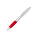 Werbe-Set: 400 LANCE® Kugelschreiber Rio Satin, inkl. Druck, blaue Mine, silber/rot