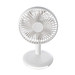 Wiederaufladbarer Ventilator mit Licht REEVES-DESKSTREAM, weiß