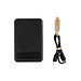 Zen 5000mAh 5W magnetische Bambus-Powerbank aus RCS rPlastik, schwarz