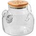 Zen Teekanne mit Sieb und Deckel aus Bambus, transparent