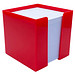 Zettelbox, 10 x 10 x 10 cm, rot