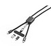 ZEWAIL. Lanyard mit Smartphone-Halterung, USB-C-Kabel und verschiedenen Adaptern aus recyceltem ABS und recyceltem TPE, Schwarz
