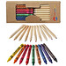 19 teiliges Bunt- und Wachsmalstifte Set,natur