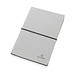 A5 Notizbuch aus recyceltem Leder, Hellgrau
