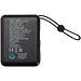 Acrux 35 W 10.000 mAh Tablet Powerbank mit integriertem Typ-C-Kabel aus recyceltem Kunststoff, schwarz