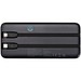 Adhil 10 W 10.000 mAh Powerbank aus recyceltem Kunststoff mit 2 integrierten Kabeln, schwarz