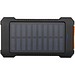 Altair 10 W 5000 mAh robuste Solar Powerbank aus recyceltem Kunststoff mit integrierter Taschenlampe, schwarz
