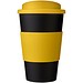 Americano® 350 ml Isolierbecher mit Schutzring, gelb/schwarz