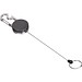 Ausziehbarer Schlüsselanhänger mit Karabiner aus Metall PEGGY, schwarz