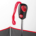 Automatik-Taschenschirm Boom, Schwarz-Rot