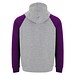Badet zweifarbiger Kapuzenpullover für Kinder, heather grau / lila, 3/4