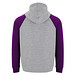 Badet zweifarbiger Kapuzenpullover für Kinder, heather grau / lila, 7/8