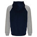 Badet zweifarbiger Kapuzenpullover für Kinder, Navy Blue / heather grau, 3/4