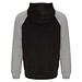 Badet zweifarbiger Kapuzenpullover für Kinder, schwarz / heather grau, 3/4
