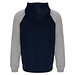 Badet zweifarbiger Kapuzenpullover Unisex, Navy Blue / heather grau, 2XL