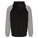 Badet zweifarbiger Kapuzenpullover Unisex, schwarz / heather grau, 2XL