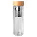 Bailey 400 ml Flasche aus Borosilikatglas mit Infuser und Bambusdeckel, transparent klar