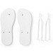 BALI L / XL. Flip-Flops mit vollständig veredelbaren Sublimationssohlen, Weiß